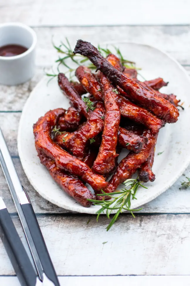 recept gegrilde iberische ribfingers van de barbecue