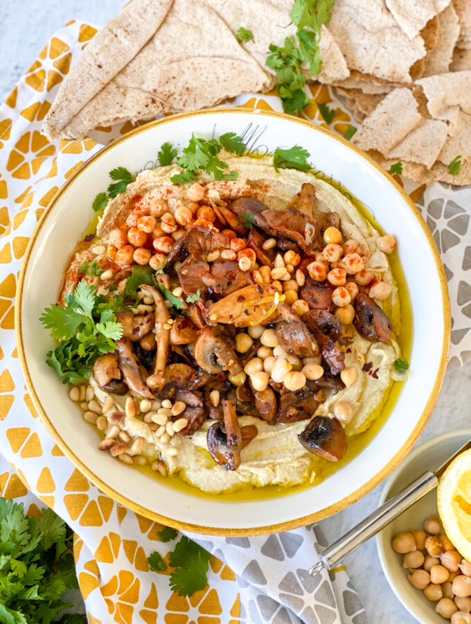 recept hummus bowl met champignons © bettyskitchen.nl
