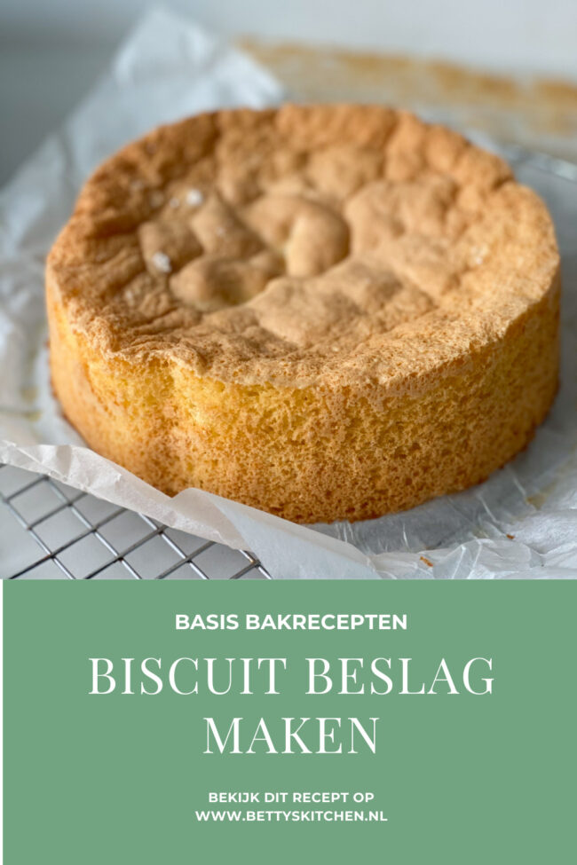 recept biscuit taart beslag maken voor decoreren taarten betty's kitchen