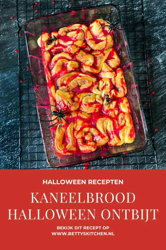 recept voor kaneelbrood halloween ontbijt met darmen van croissantdeeg