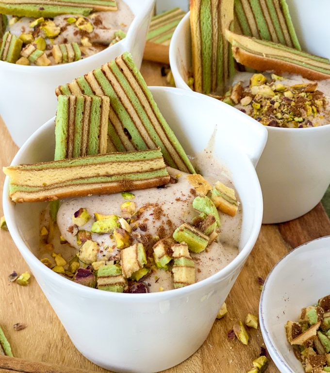 recept voor gezondere spekkoek ijs met bananen, pistache noten © bettyskitchen.nl.