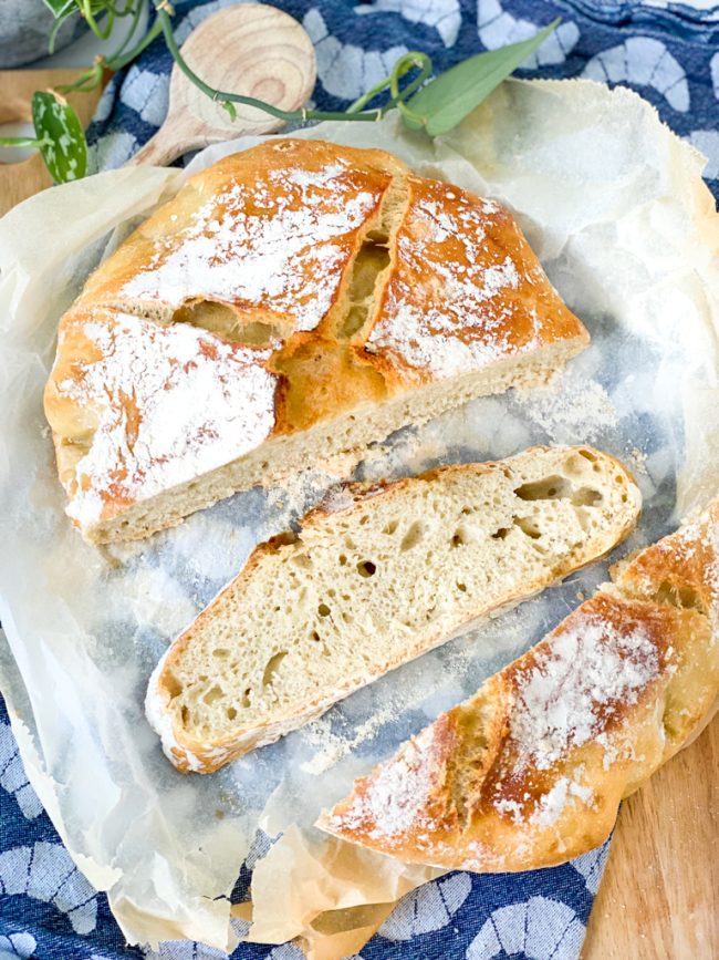 recept voor makkelijk no knead bread brood zonder kneden maken - bloem gist en water