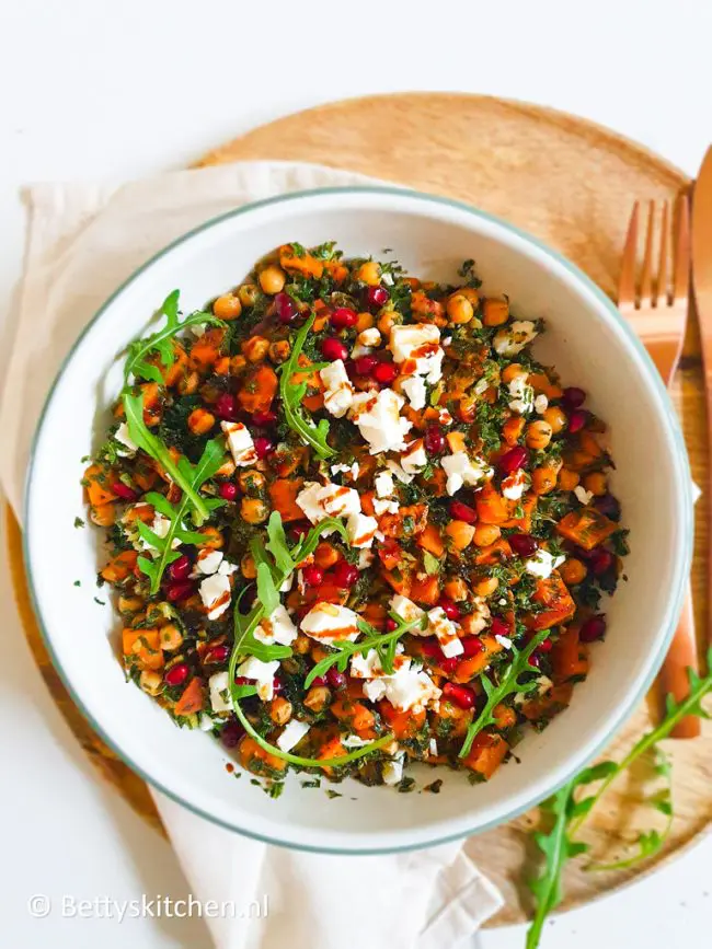 recept salade met boerenkool bataat en feta