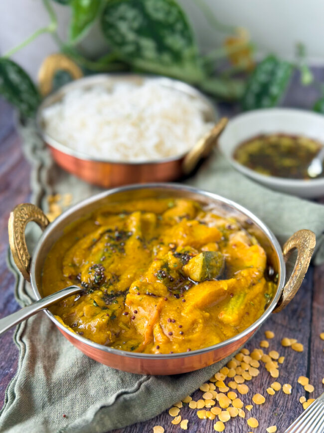 vegetarische indiase sambar curry met gele spliterwten © bettyskitchen.nl