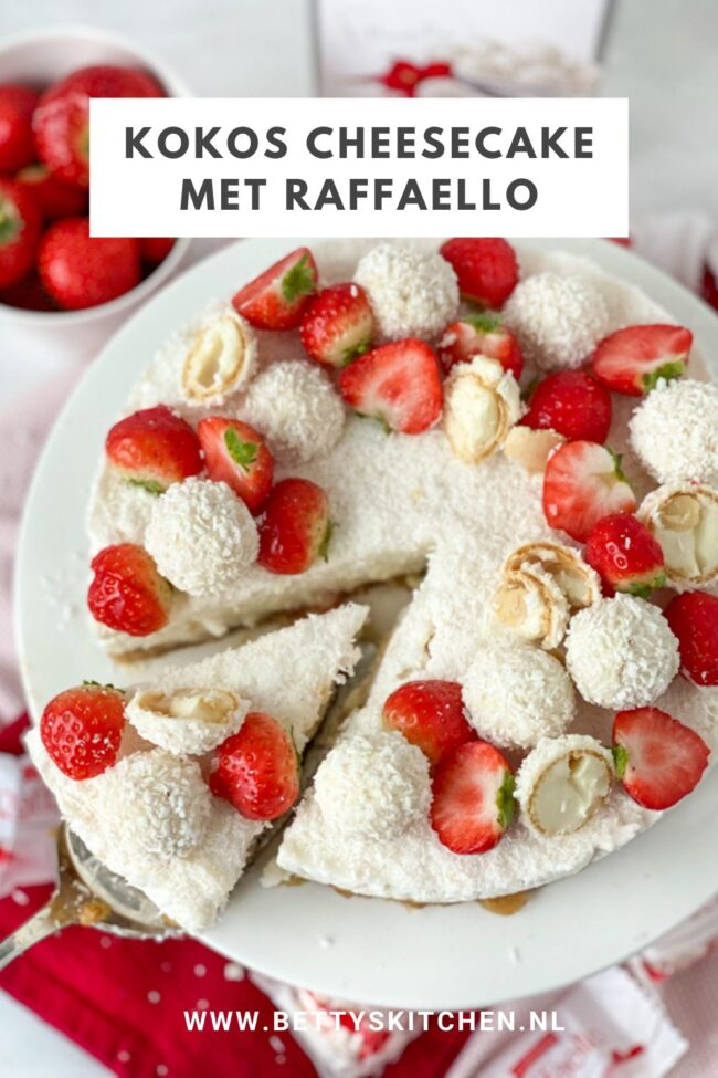 recept kokos cheesecake met raffaello © bettyskitchen.nl