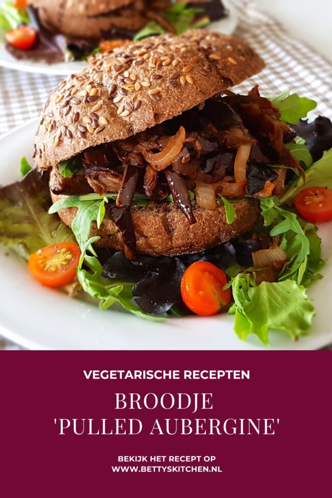 recept vegetarisch broodje pulled aubergine © bettys kitchen
