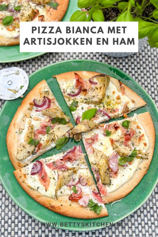 recept pizza bianca met artisjokken en ham © bettyskitchen.nl