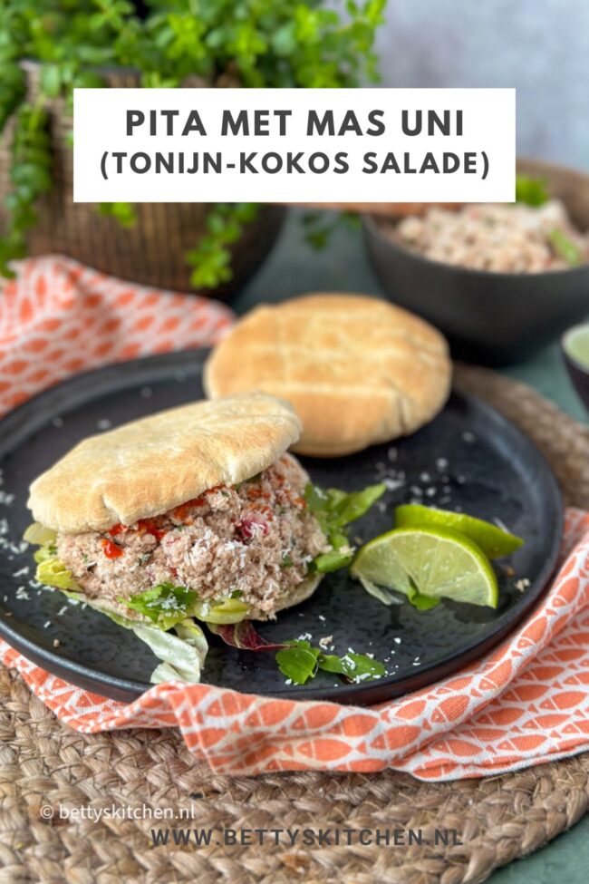 recept pita met mas uini tonijn kokos salade vis op brood © bettyskitchen.nl