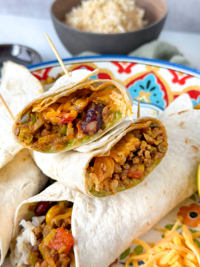 recept burrito met gehakt en rijst © bettyskitchen.nl