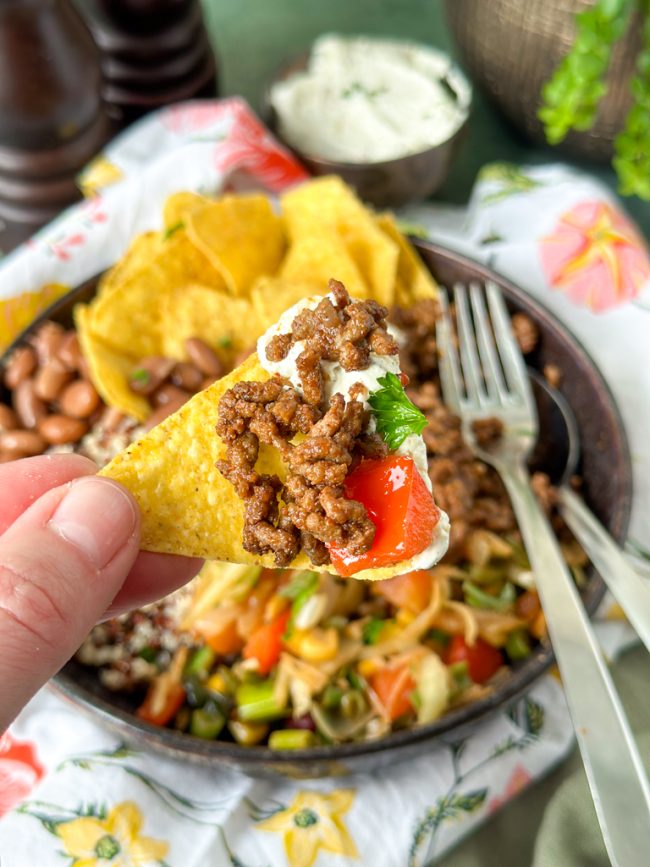 recept tex-mex burrito bowl met gehakt en quinoa © bettyskitchen.nl