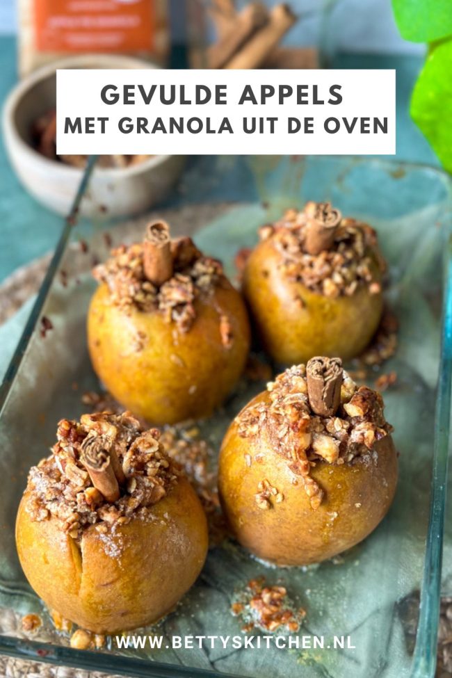 recept gevulde appels uit de oven met granola © bettyskitchen.nl