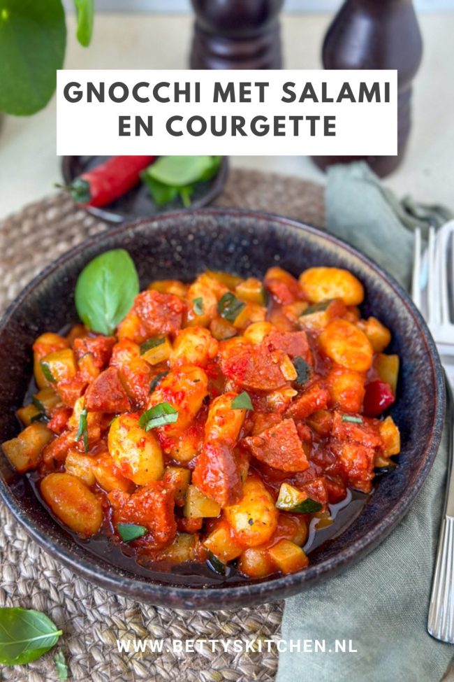 recept gnocchi met salami en courgette © bettyskitchen.nl