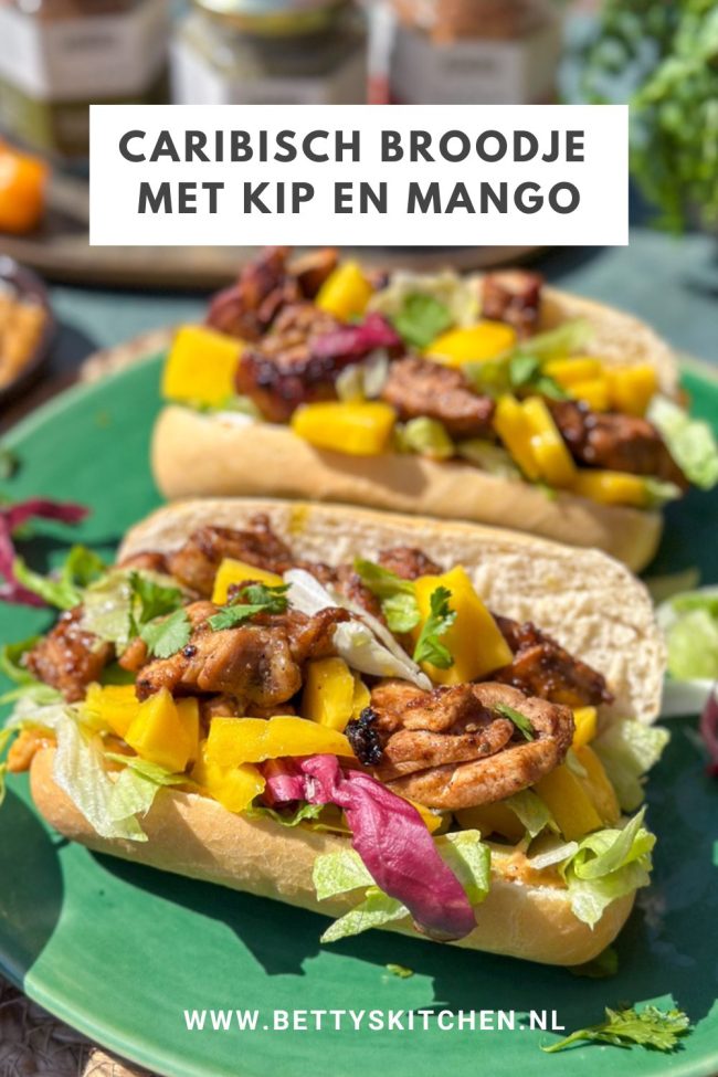 recept caribisch broodje met kip en mango © bettyskitchen.nl