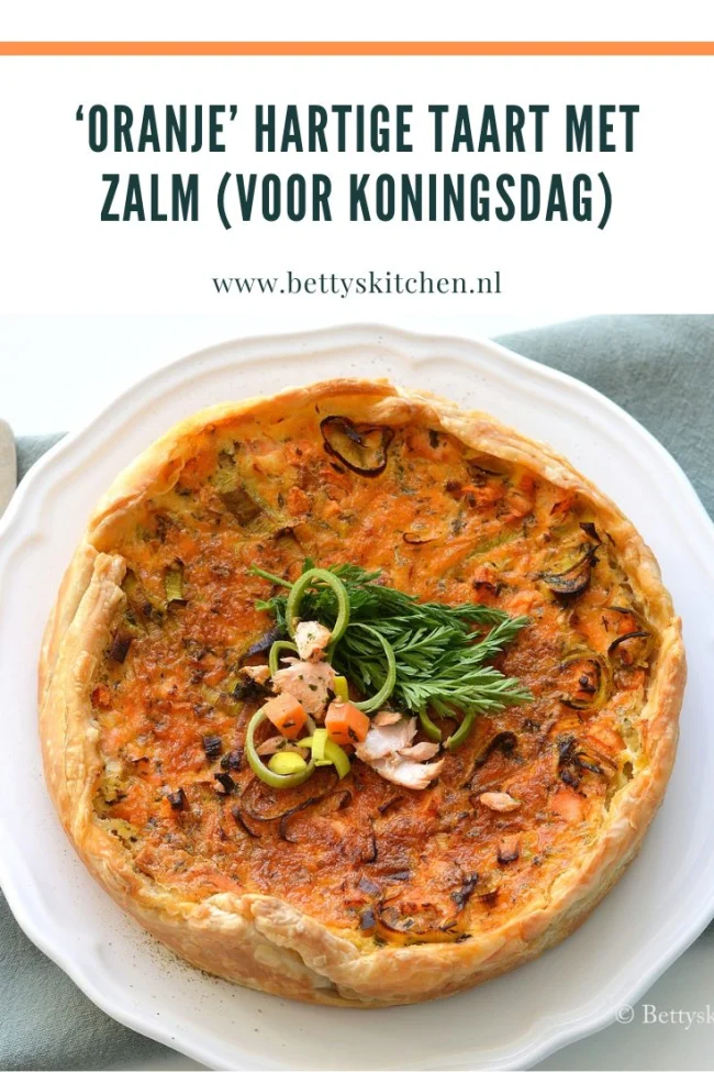 recept hartige taart met zalm en prei © bettyskitchen.nl