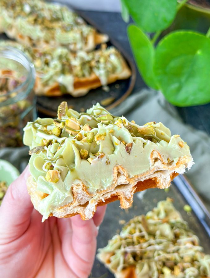 recept croissant wafel met pistache creme © bettyskitchen.nl
