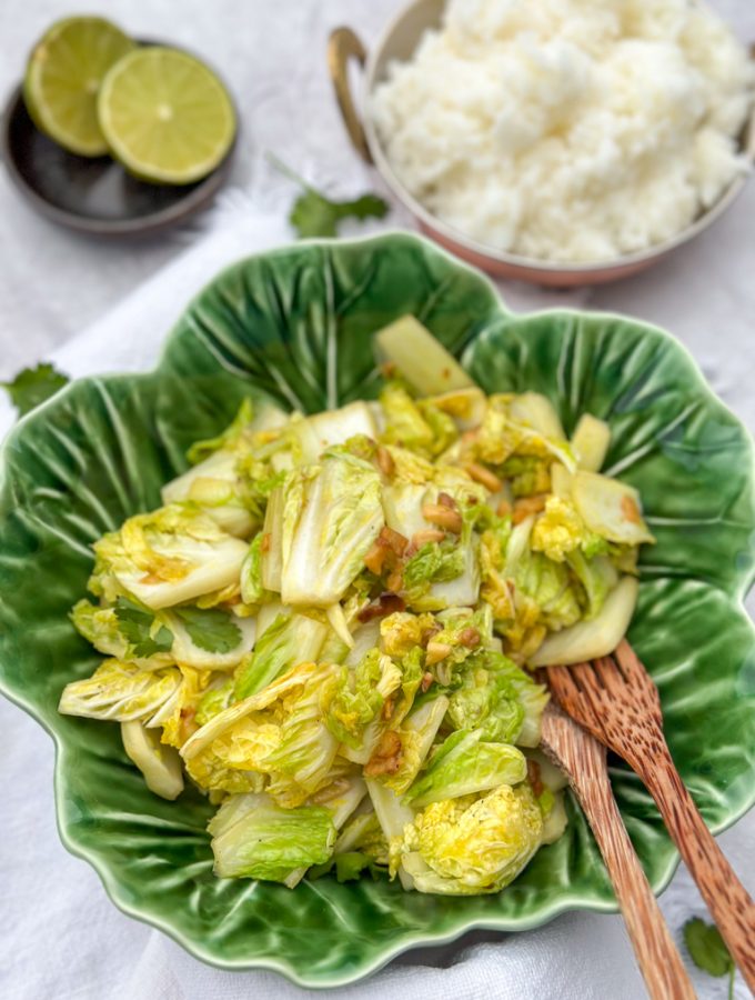 recept thaise kool uit de wok met knoflook