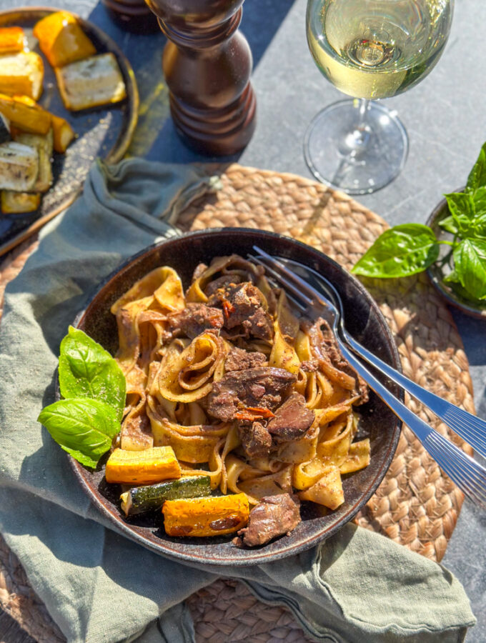 recept kippenlevertjes met pasta © bettyskitchen.nl
