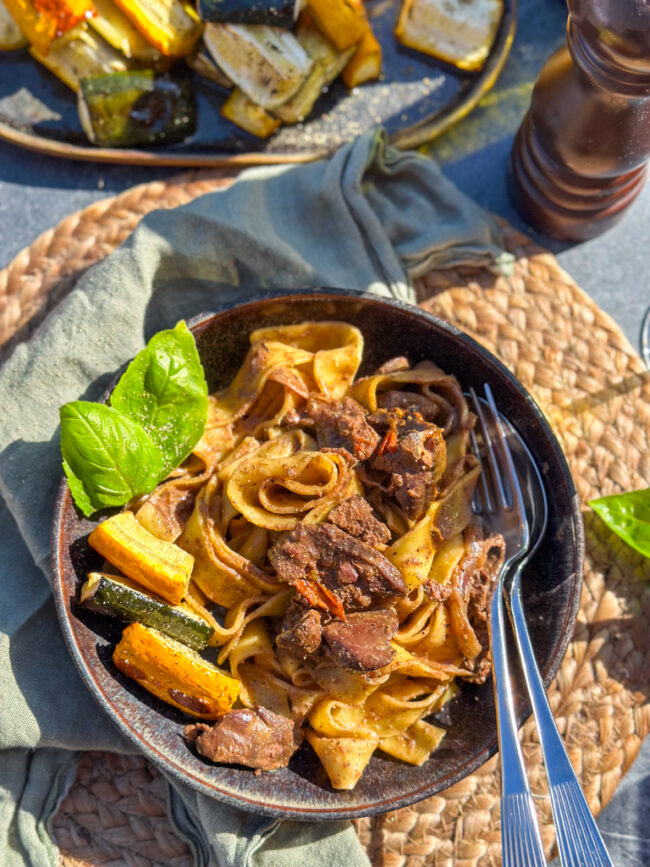 recept kippenlevertjes met pasta © bettyskitchen.nl