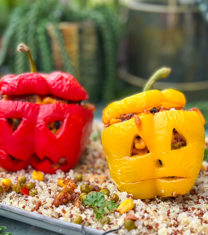recept gevulde paprika's voor Halloween © bettyskitchen.nl