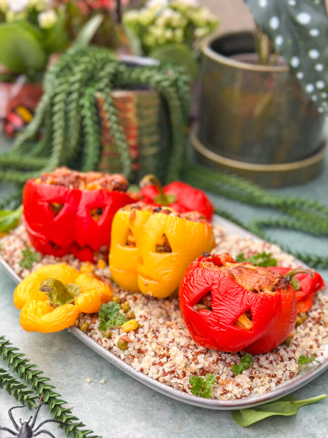 recept gevulde paprika's voor Halloween © bettyskitchen.nl