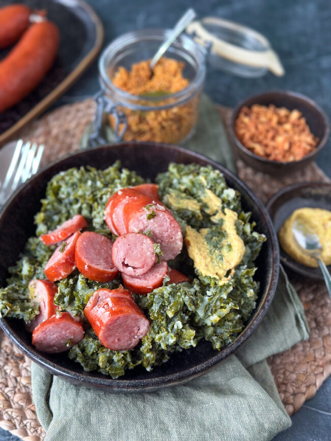 Recept boerenkool stamppot met rookworst © bettyskitchen.nl