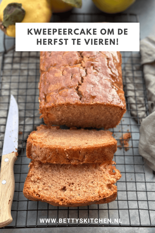 recept kweepeer cake met pumpkin spice kruiden © bettyskitchen.nl
